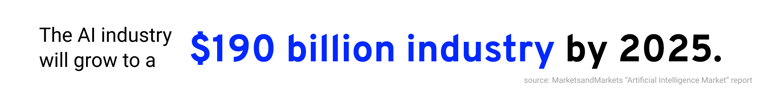 100 Artificial Intelligence Statistics For 2022 The Ultimate List - 190 bilion industry