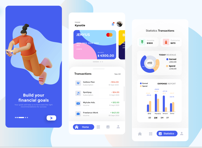 21 Dazzling Examples of Mobile App UI Design to Inspire You in 2022 - financial management app