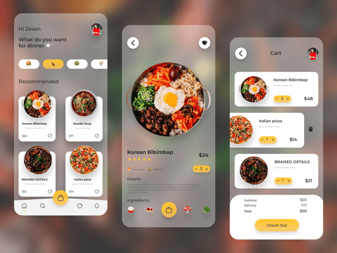 21 Dazzling Examples of Mobile App UI Design to Inspire You in 2022 - food mobile app