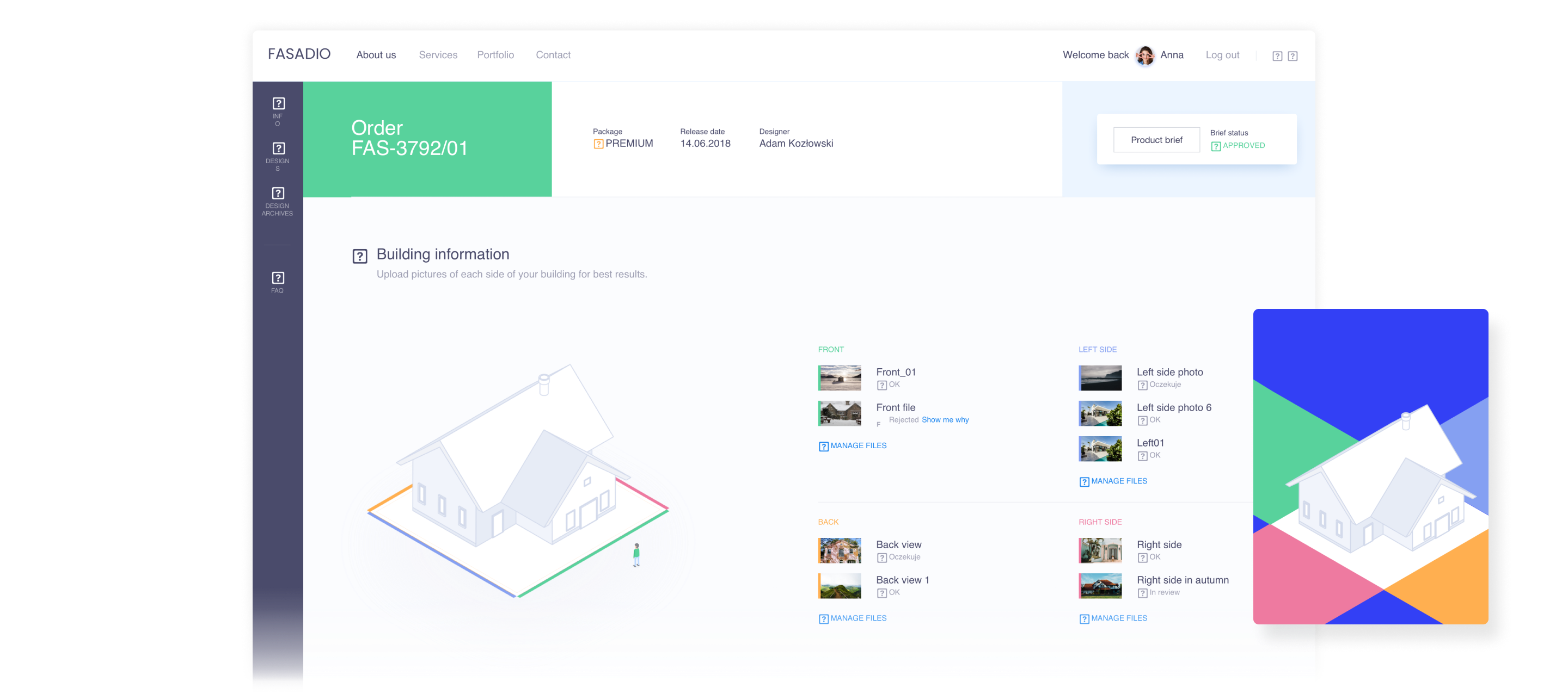 Fasadio - Case study hero desktop