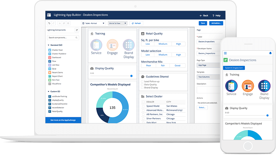 Przegląd platform low-code - salesforce lightning