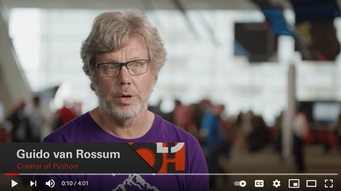 Python Pillar - Guido van Rossum yt
