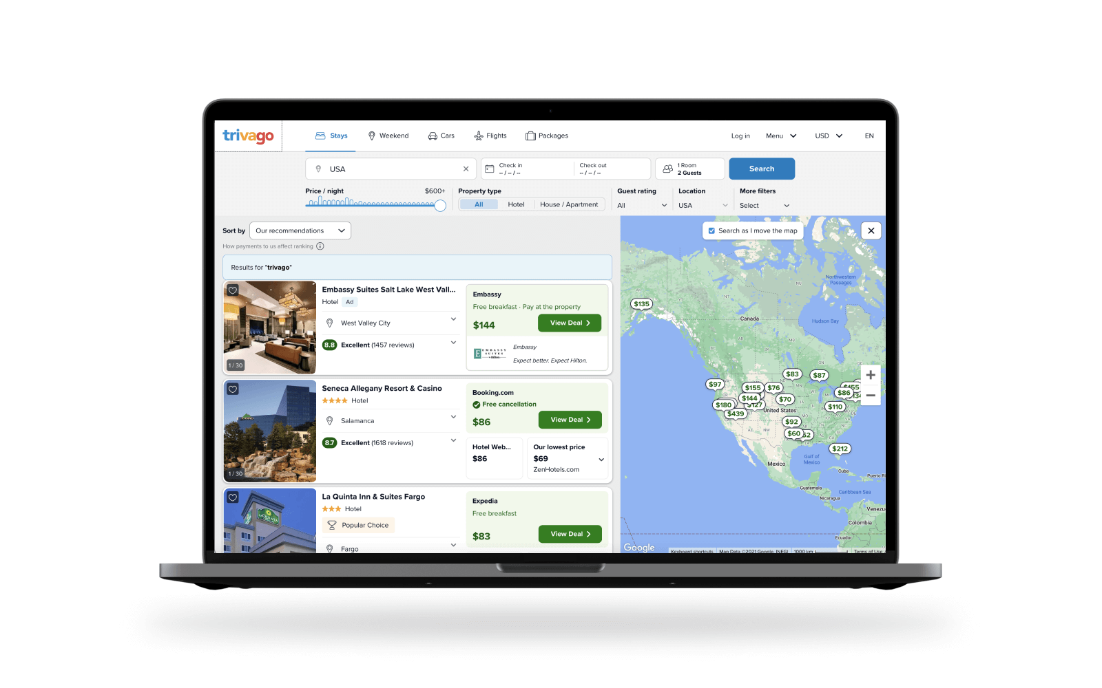Aplikacje webowe w PHP: Trivago