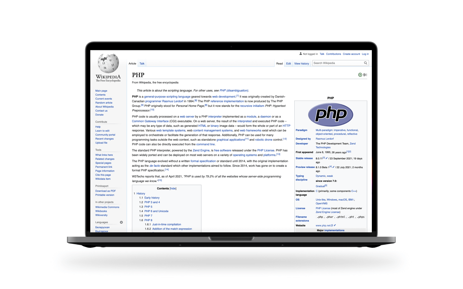 Aplikacje webowe w PHP: Wikipedia