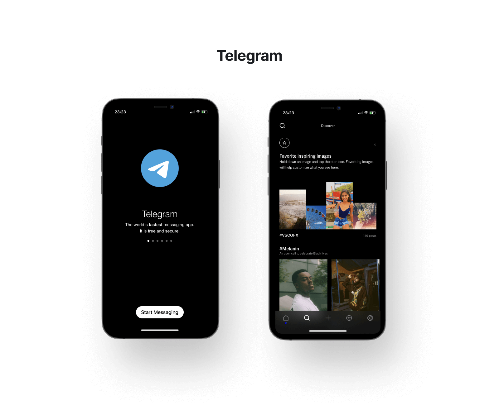 iOS Pillar Design - Mockup - Telegram