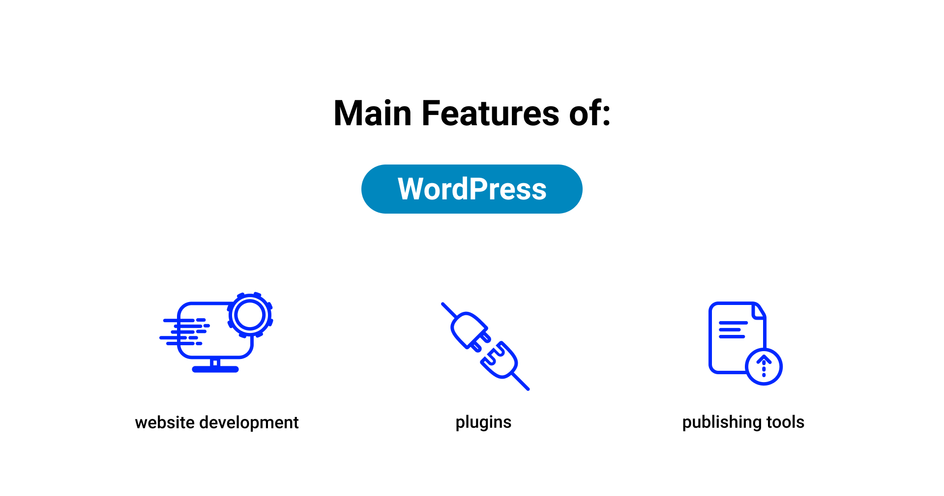 main features of wordpress