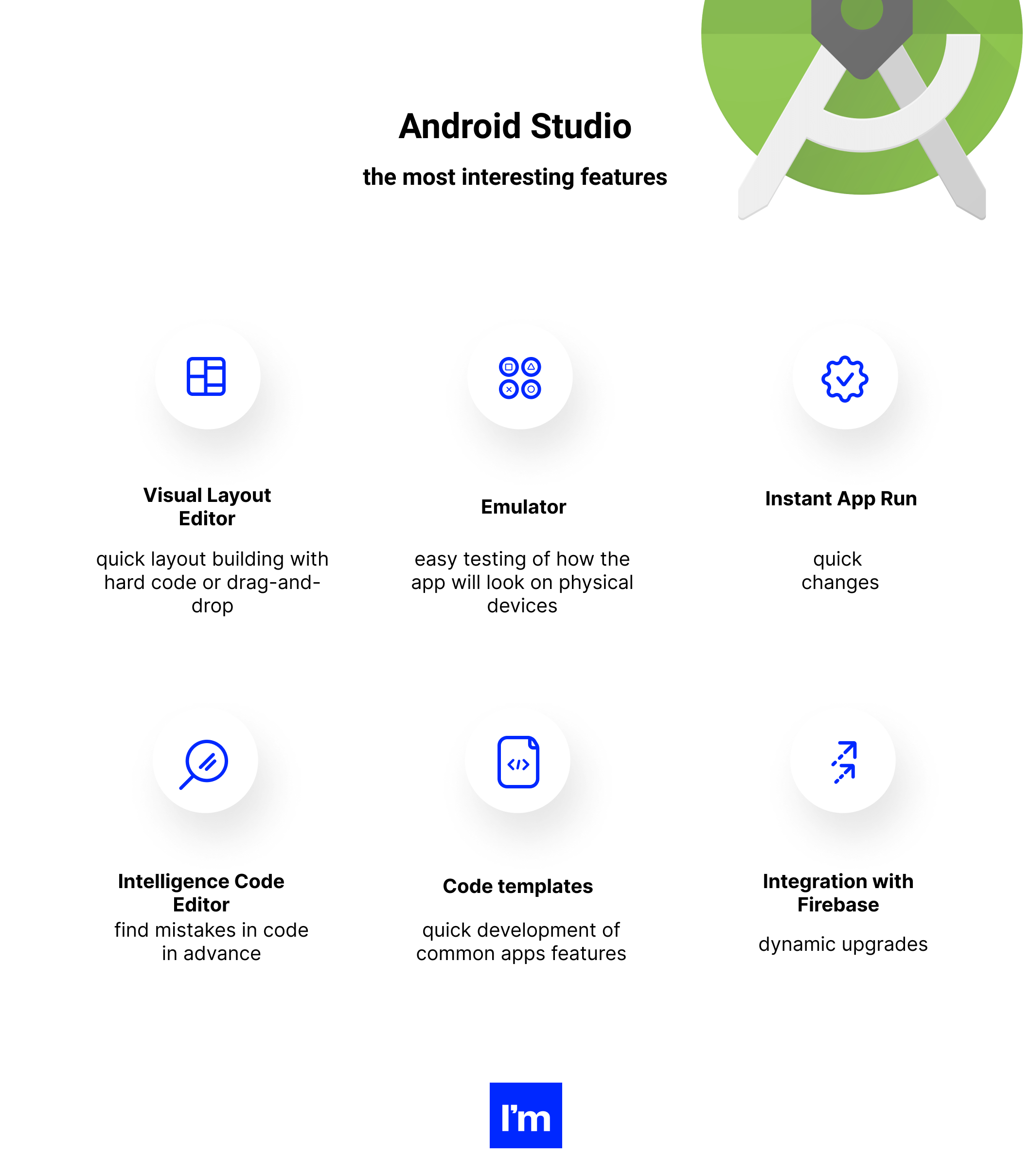 infographic 1 - features of Android Studio
