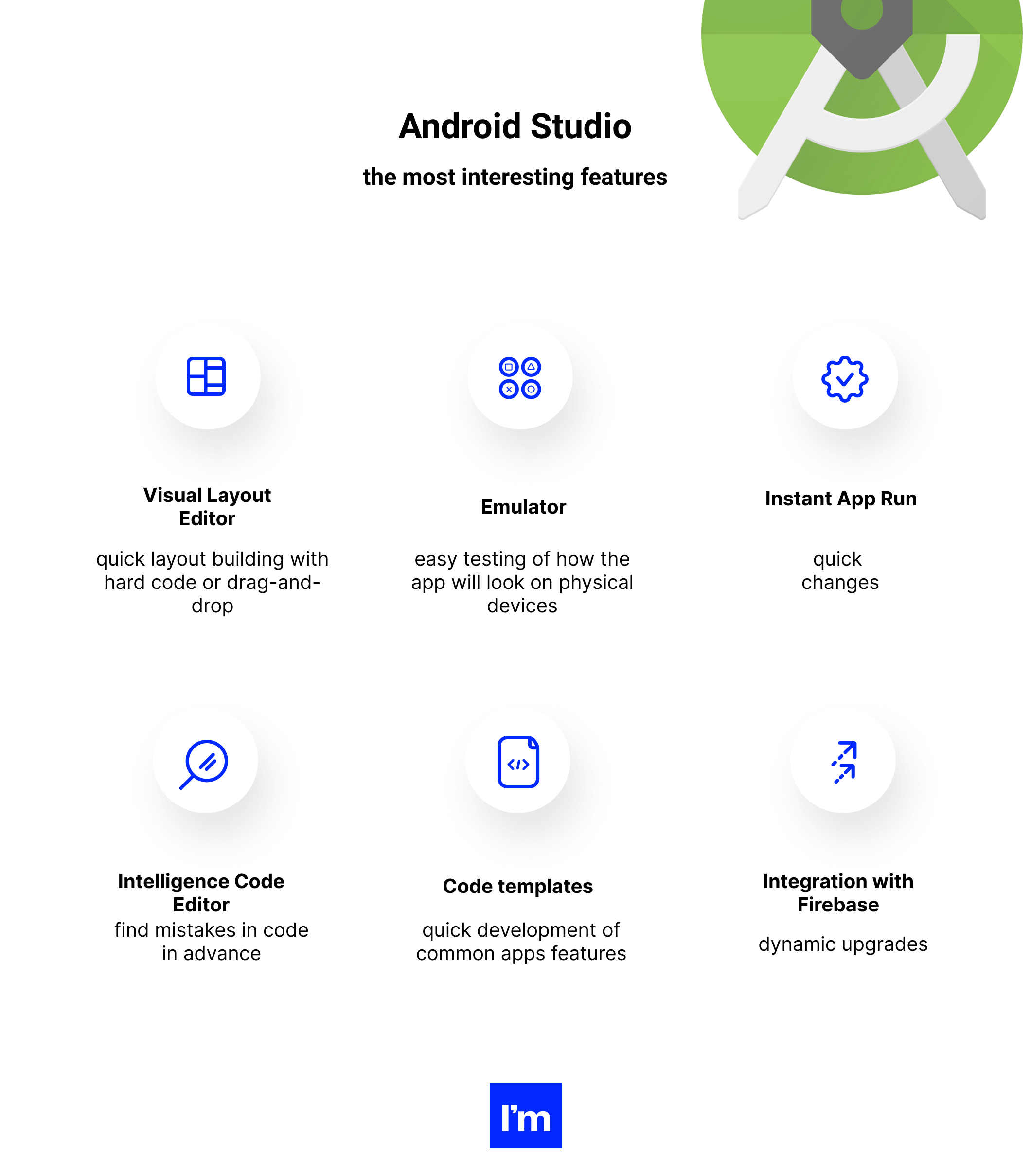 infografika 1 - funkcje Android Studio