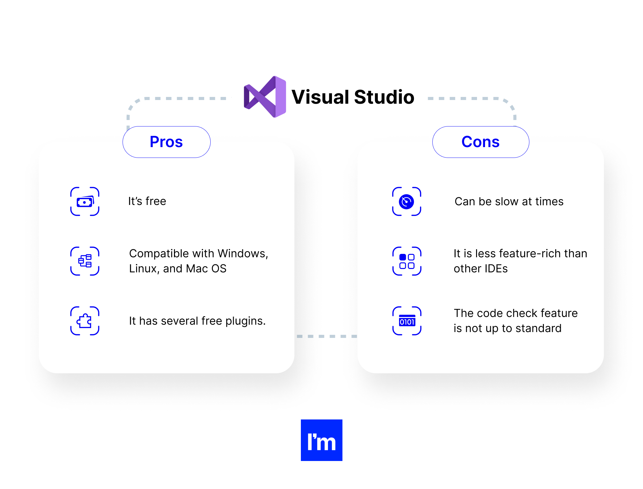 visual studio pros and cons
