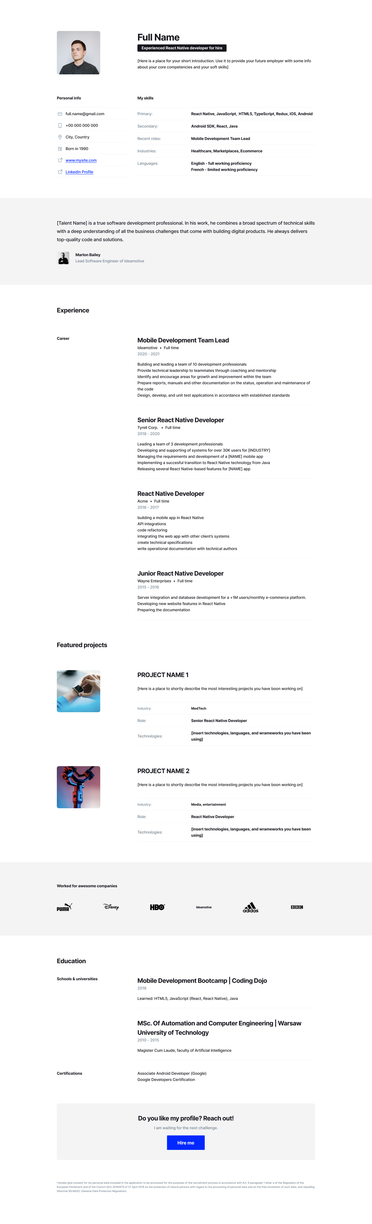 REACT NATIVE DEVELOPER RESUME (1)